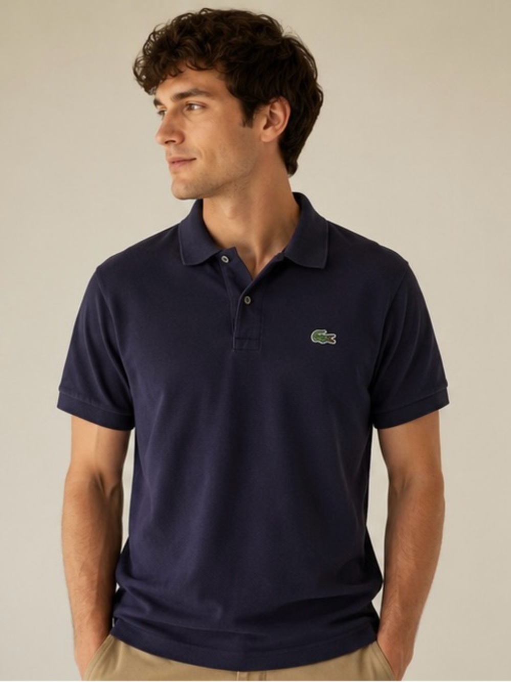 Lacoste Men’s Navy Polo Shirt Size 6 XL Classic Croc Golf Polo
